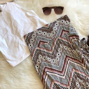 High Waited patterned Maxi Skirt